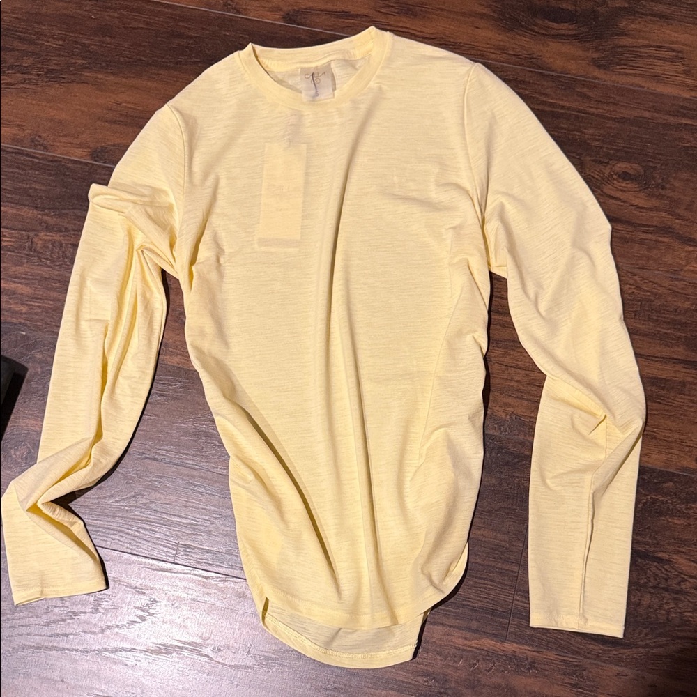 Callia Yellow Sheer Long Sleeve Shirt